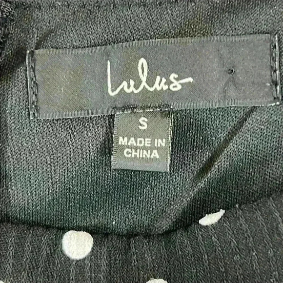 Lulu's Charmed and Classy Dress Women's Small Black and White Polka Dot Midi - Picture 5 of 8